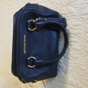Navy blue Michael Kors satchel handbag